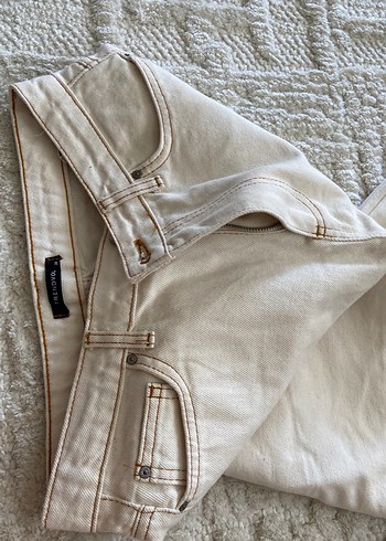 Bej Kadın Pamuklu Regular Fit Jean - Görsel 5