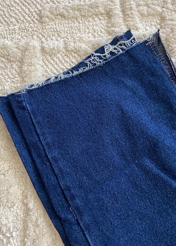 Lacivert Midi Denim Kadın Jean - Görsel 3