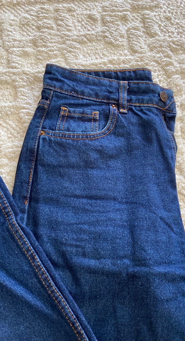 Lacivert Midi Denim Kadın Jean - Görsel 2