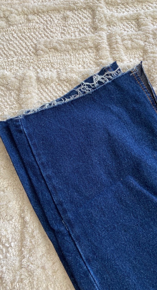 Lacivert Midi Denim Kadın Jean - Görsel 3