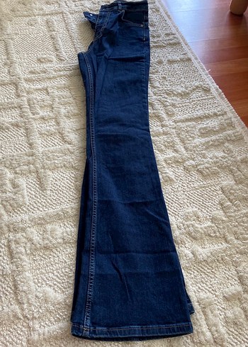 Kadın Lacivert Midi Boy Kot Pantolon - Görsel 7