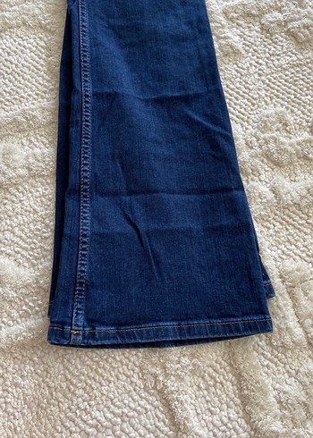 Kadın Lacivert Midi Boy Kot Pantolon - Görsel 6