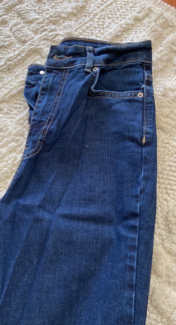 Kadın Lacivert Midi Boy Kot Pantolon - Görsel 2