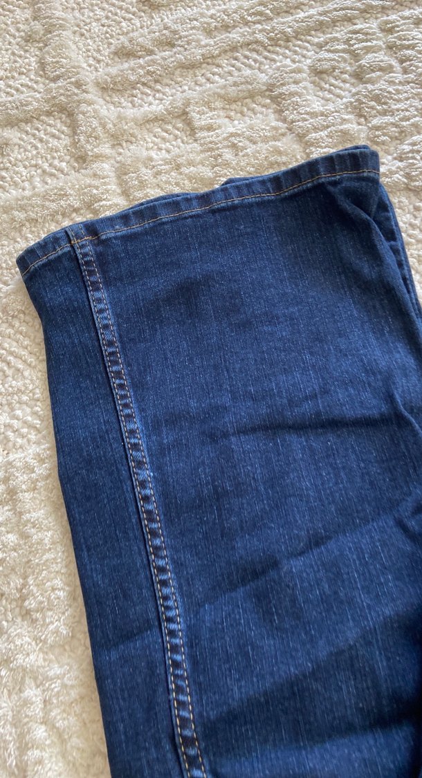 Kadın Lacivert Midi Boy Kot Pantolon - Görsel 3