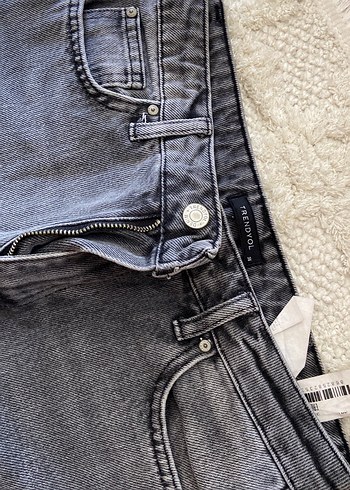 Gri mom jeans - Görsel 4