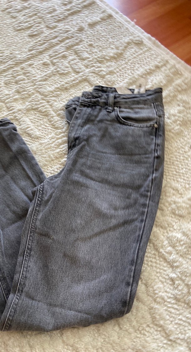 Gri mom jeans - Görsel 2