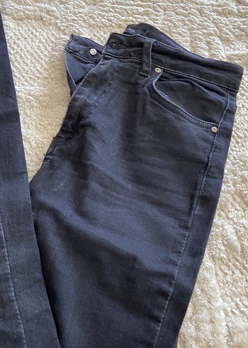 Siyah Kadın Midi Boy Slim Denim Pantolon - Görsel 6