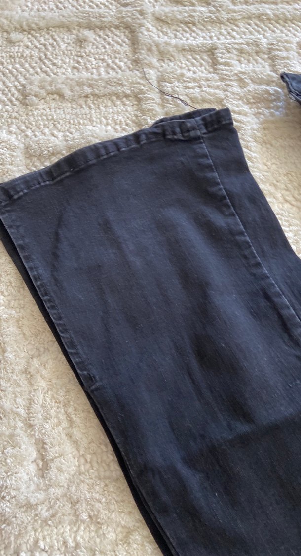 Siyah Kadın Midi Boy Slim Denim Pantolon - Görsel 3