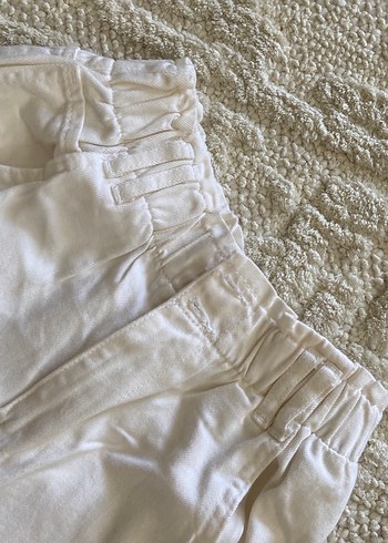 Beyaz Keten Rahat Kesim Kot - Görsel 3