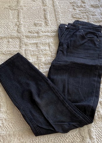 Siyah Midi Kadın Denim Jean - Görsel 3