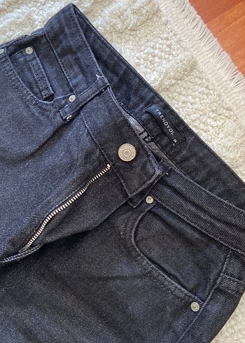 Siyah Midi Kadın Denim Jean - Görsel 2