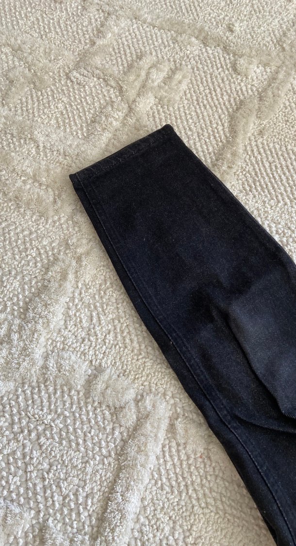 Siyah Midi Kadın Denim Jean - Görsel 4