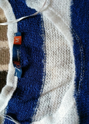 Koton Koton marka mavi beyaz çizgili kazak