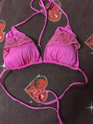 Pembe bikini üstü 