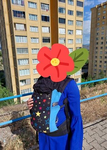 Mavi Bebek Taşıyıcı Renkli Yıldız Desenli - Görsel 8