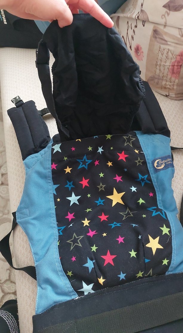 Mavi Bebek Taşıyıcı Renkli Yıldız Desenli - Görsel 2