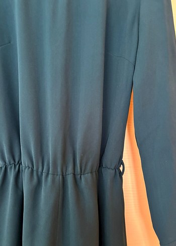 Uzun Kollu Lacivert Kadın tulum - Görsel 5