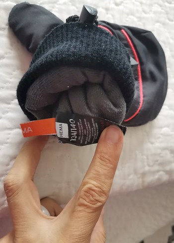 Kız Çocuk Gri Polar Eldiven hema - Görsel 3