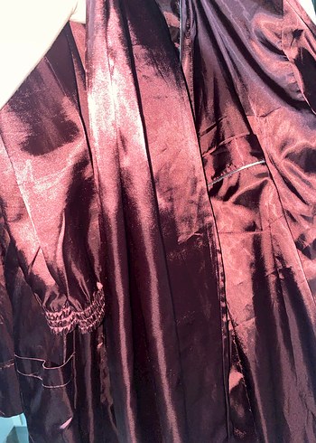 Bordo erkek espuar Uzun Bohem Kimono - Görsel 2