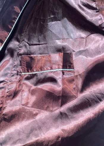 Bordo erkek espuar Uzun Bohem Kimono - Görsel 6