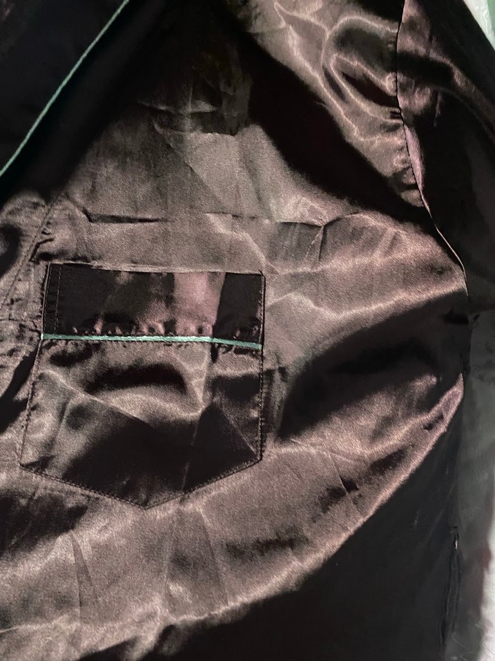 Bordo erkek espuar Uzun Bohem Kimono - Görsel 4