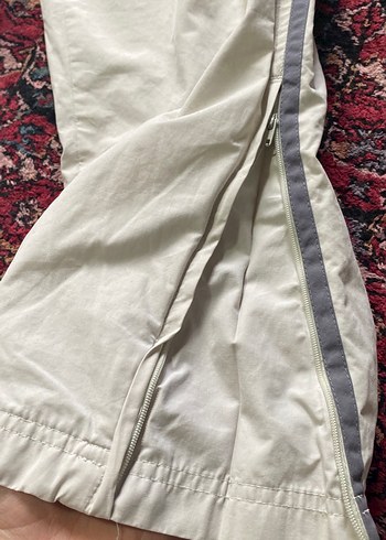 Orijinal Erkek Beyaz Rahat Kesim Kumaş Pantolon tarzı eşofman - Görsel 3