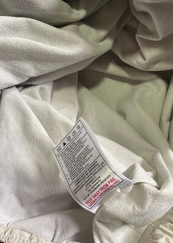 Orijinal Erkek Beyaz Rahat Kesim Kumaş Pantolon tarzı eşofman - Görsel 6