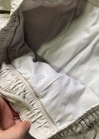 Orijinal Erkek Beyaz Rahat Kesim Kumaş Pantolon tarzı eşofman - Görsel 4