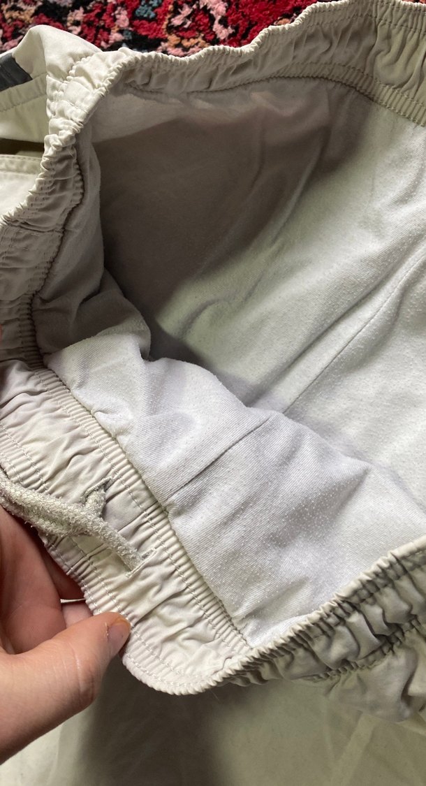 Orijinal Erkek Beyaz Rahat Kesim Kumaş Pantolon tarzı eşofman - Görsel 4