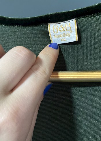 Kadın kadife kaide Yeşili Uzun Bohem Salaş Hırka - Görsel 3