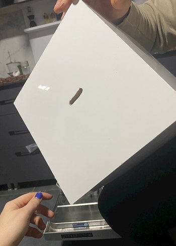 Beyaz Minimalist Lüx parlak MDF açılmayan para kutusu - Görsel 3