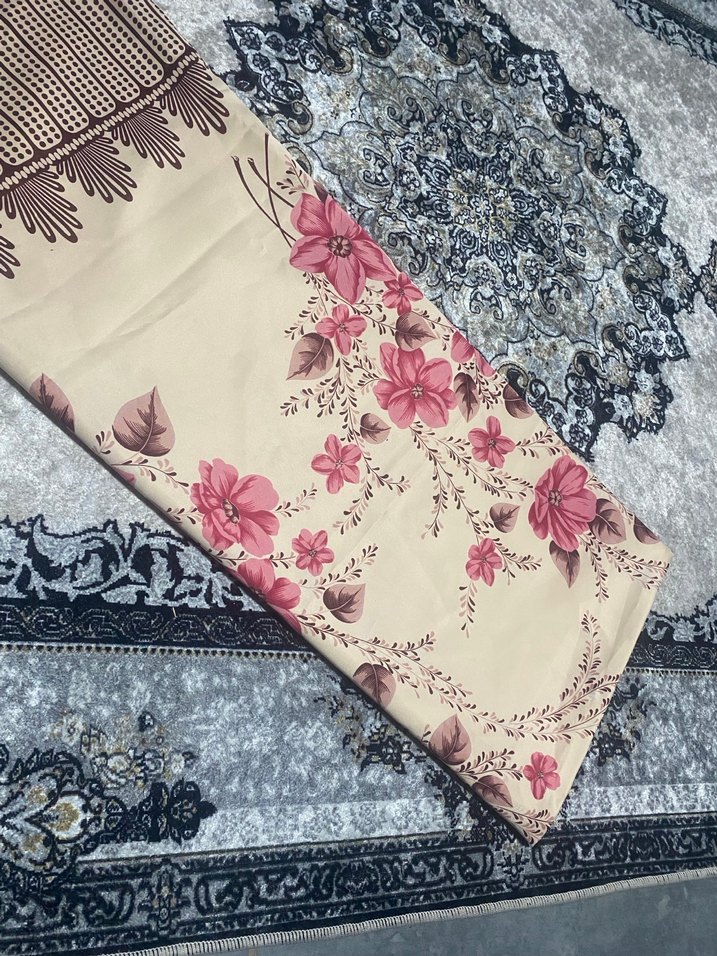 2 ADET Püsküllü çiçek desenli Kahverengi WİNTAGE perde - Görsel 3