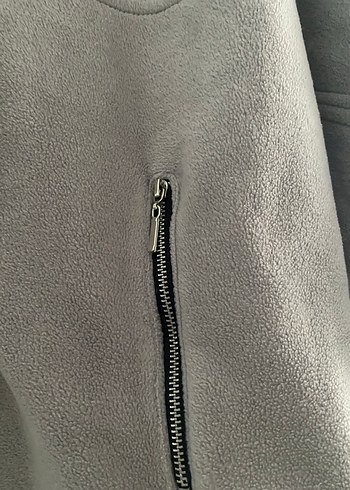 Gri Kürklü Kadın Midi Mont - Görsel 4