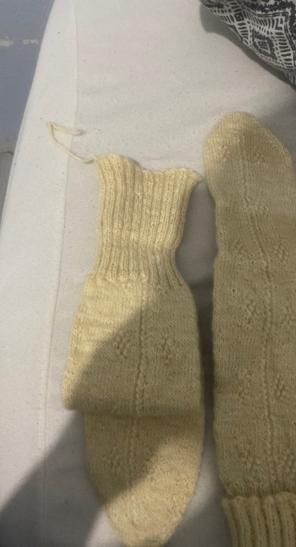 Hakiki KREM erkek Örgü  Çorap - Görsel 5