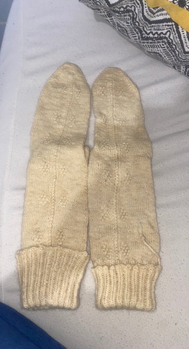 Hakiki KREM erkek Örgü  Çorap - Görsel 4