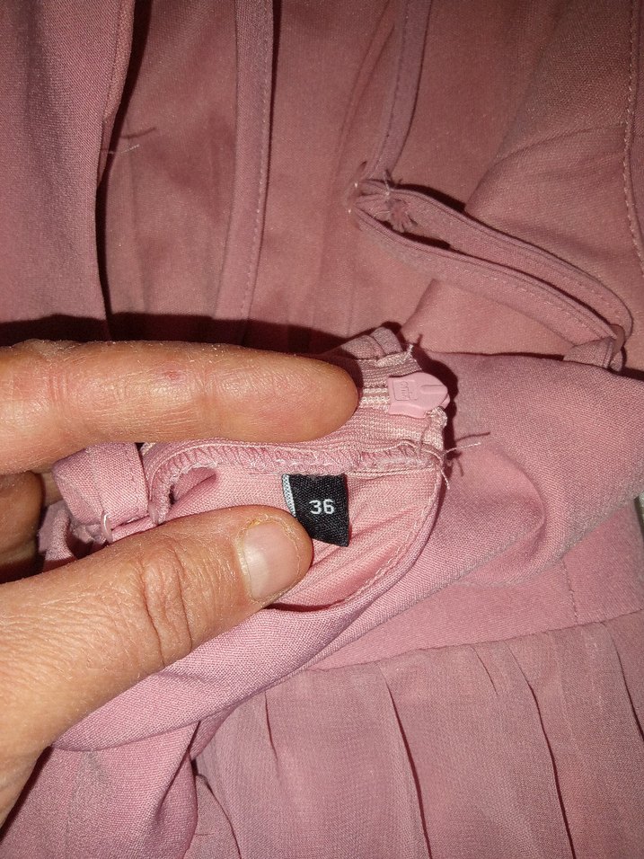 Pembe Uzun Askılı Kadın Abiye Elbise — görsel 3/4