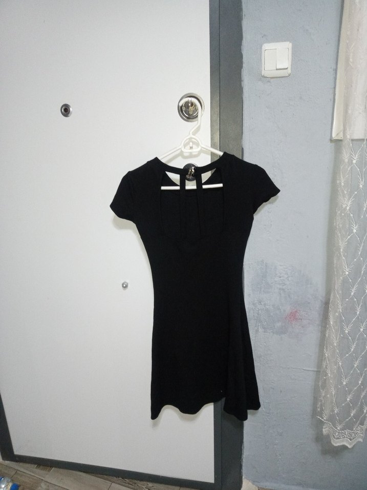 Siyah kadın mini elbise - Görsel 2