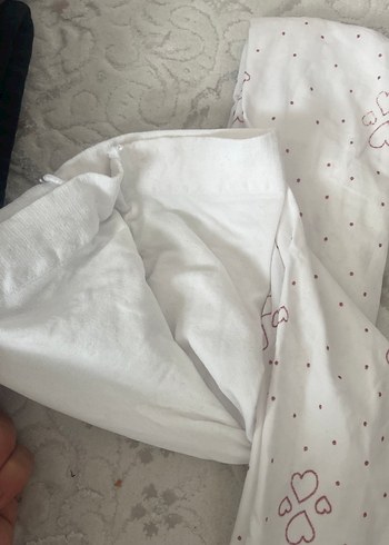 Nakışlı Beyaz Kız Çocuk Külotlu Çorap - Görsel 3