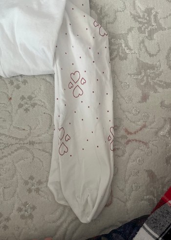 Nakışlı Beyaz Kız Çocuk Külotlu Çorap - Görsel 2