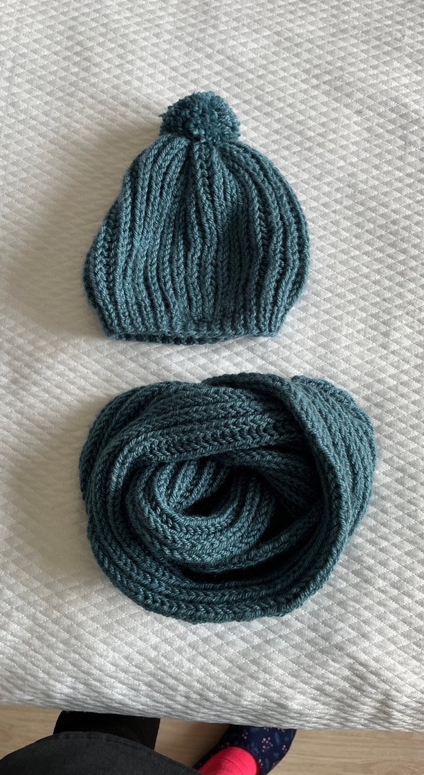 Erkek Çocuk Örgü Bere ve Atkı Seti - Görsel 2