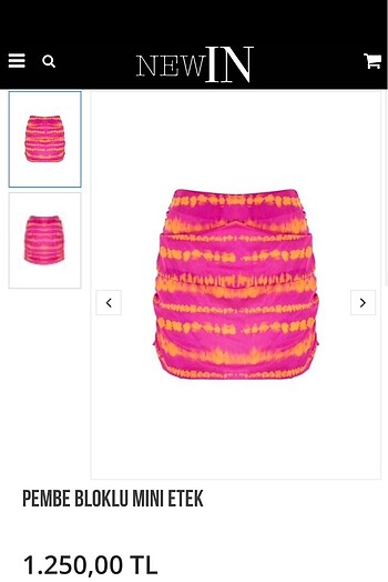 xs Beden çeşitli Renk New In Pembe Bloklu Crop-Etek