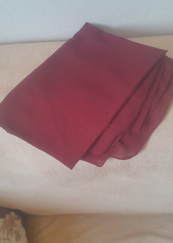 Drapeli Bordo Saten Şal