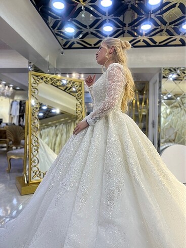 Kristal Zarina 2023 model gelinlik - Görsel 19