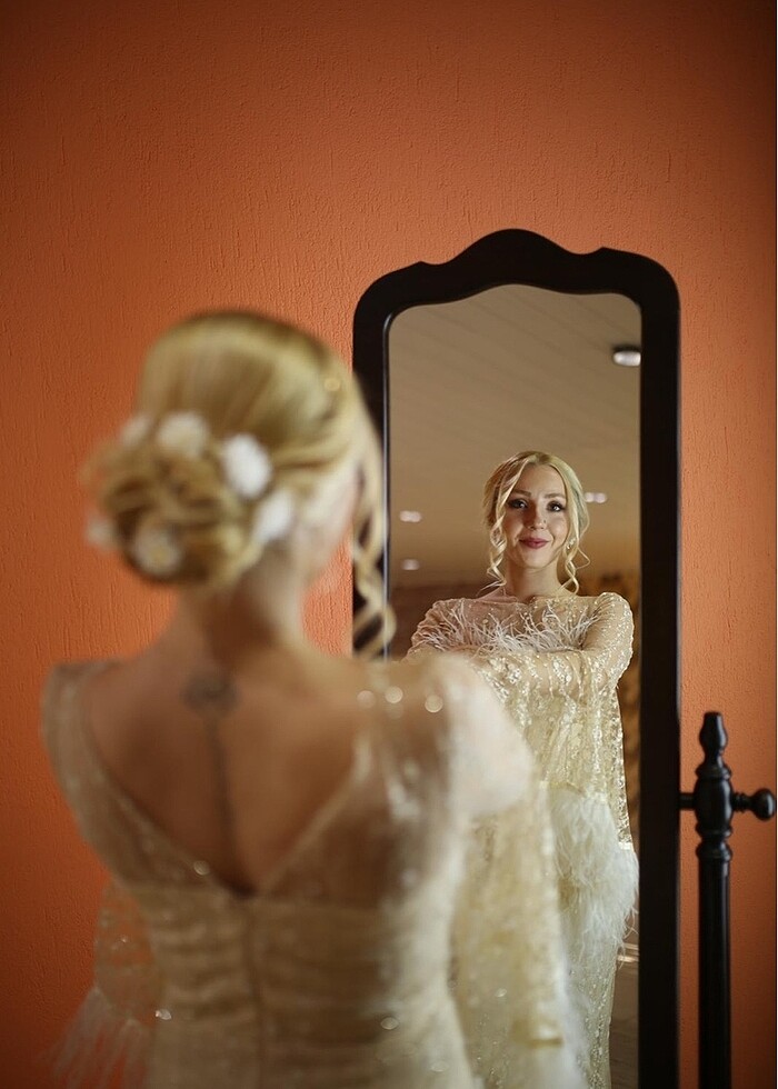 Nişan Abiye Balık Form Tüylü - Görsel 3