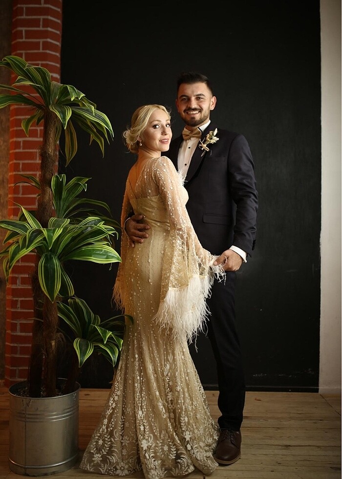 Nişan Abiye Balık Form Tüylü - Görsel 4