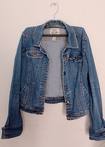 MNG Düğmeli Mavi Denim Kadın Ceket