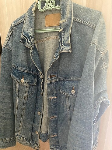 ZARA RELAXED FIT CROP DENIM CEKET
