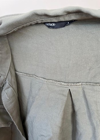 Defacto Düğmeli Loose Fit Keten Gömlek
