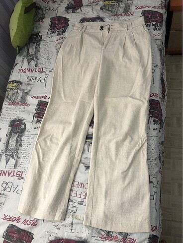 xl Beden Keten pantolon