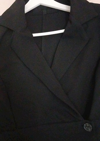 Düğmeli Siyah Uzun Kadın elbise - Görsel 4